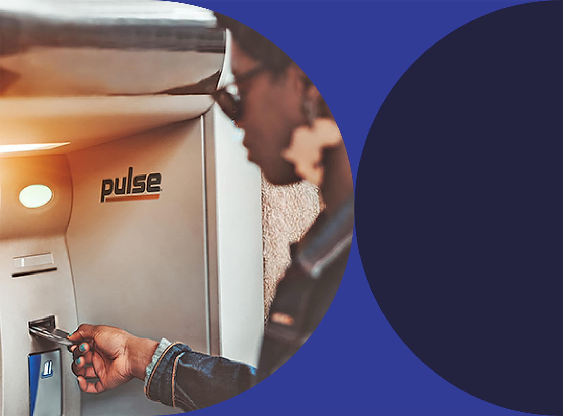 inserting card at pulse atm