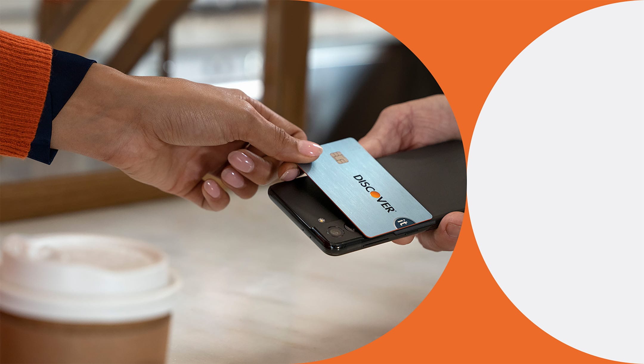 customer paying with tap on mobile