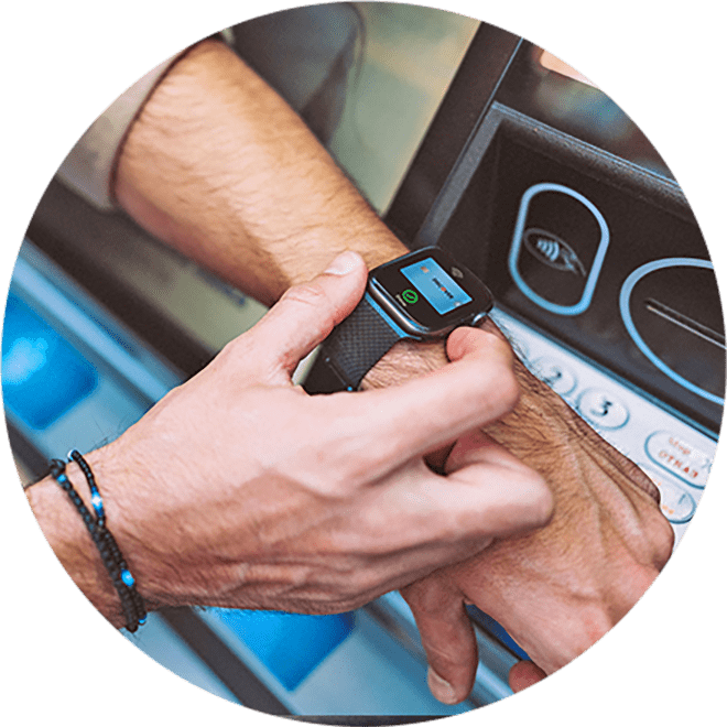 using mobile wallet in smart watch