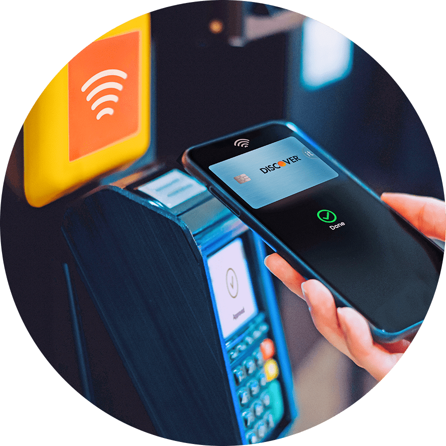 contactless terminal accepting phone payment