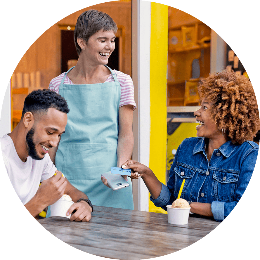 paying with prepaid card at restaurant